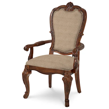 Upholstered Back Arm Chair